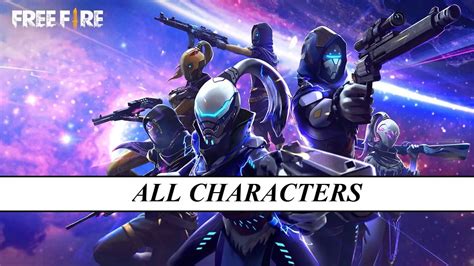 Free Fire: All Characters Name List, Photos, Special Ability & Unlock Price - Mobile Gaming Hub