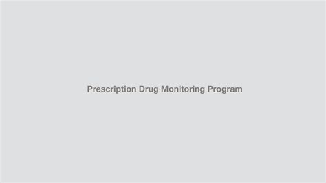 Prescription Drug Monitoring Program Youtube