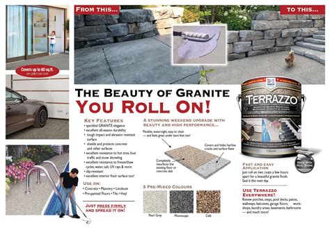 Terrazzo All Season Decorative Concrete Resurfacer Roll On System 3 7 L Canadian Tire