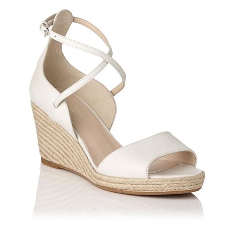 Nellie Cream Leather Espadrille Wedges Sandals Lkbennett Nellie