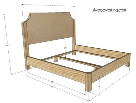 Headboard Dimensions Diy Bed Frame Free Furniture Plans King Size