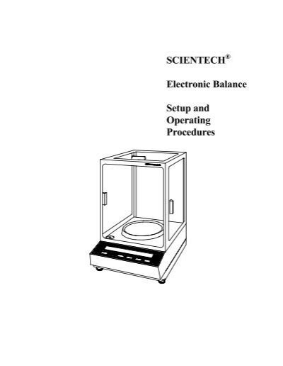 Scientech Electronic Balance Setup And Scientech Inc