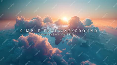 Premium PSD | World Map in the Clouds at Sunrise