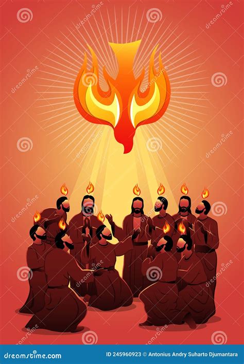 Pentecost Sunday Holy Spirit Stock Vector Illustration Of Biblical Sign 245960923