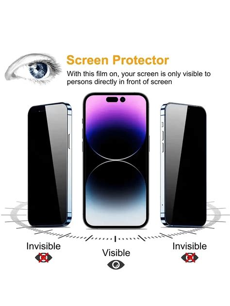 Pcs Privacy Screen Anti Scratch Anti Explosion Tempered Glass