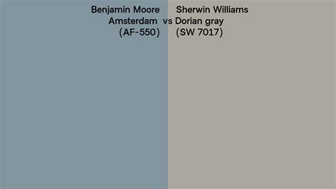 Benjamin Moore Amsterdam Af 550 Vs Sherwin Williams Dorian Gray Sw