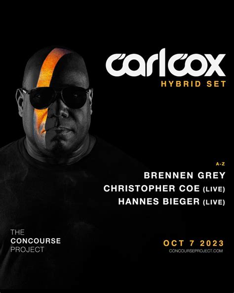 Carl Cox (Hybrid Live Set) + Support | Austin in Austin at The