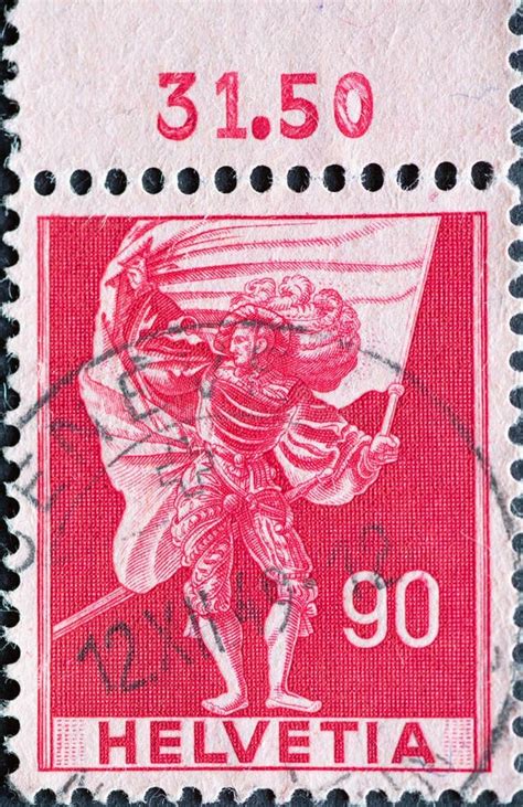 Switzerland Circa A Postage Stamp Printed In The Swiss Showing