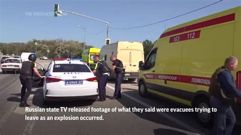 Russian Tv Evacuees Flee Ukraine Neighboring Belgorod Region Amid Explosion