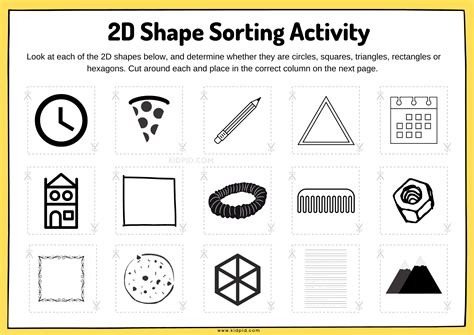 2d Shape Sorting Worksheet Kidpid