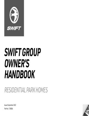 Fillable Online Swift Owner S Handbook Swift Group Fax Email Print