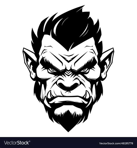 Orc Silhouette Royalty Free Vector Image Vectorstock