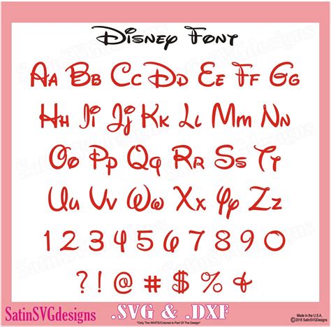 Disney Font Waltography Design SVG Files, Cricut, Silhouette Studio ...