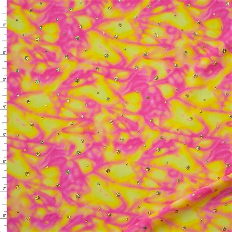 Cali Fabrics Hot Pink And Black Tie Dye Nylonspandex Fabric By The Yard