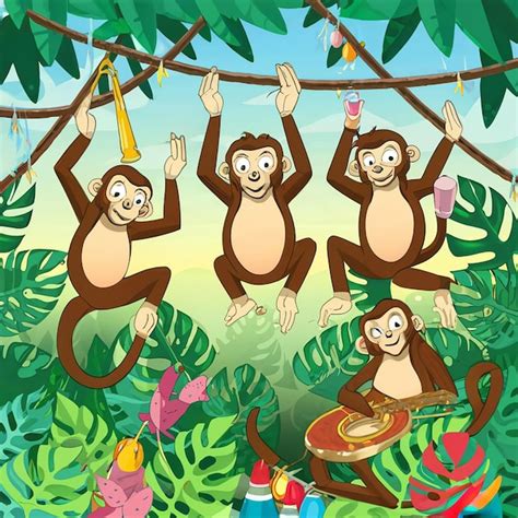 Premium Vector Monkey Vector Illustrations