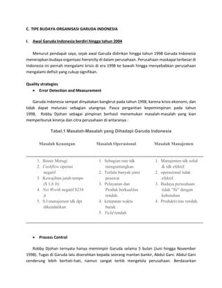 Budaya Organisasi Garuda Indonesia Pdf