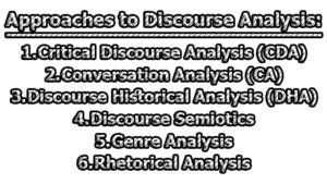 Approaches To Discourse Analysis How To Do Discourse Analysis