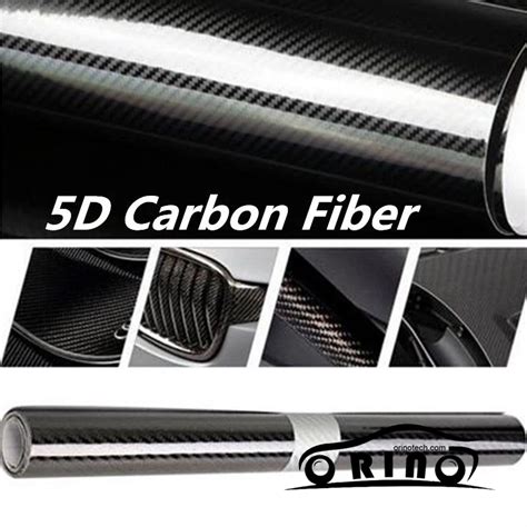 Pel Cula De Fibra De Carbono Brillante D Calcoman A De Vinilo Para