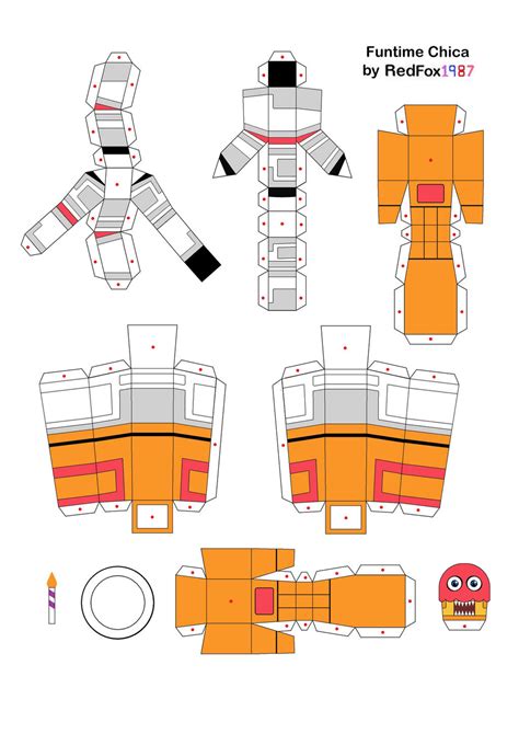 Funtime Chica Papercraft Part2 By Redfox1987 On Deviantart