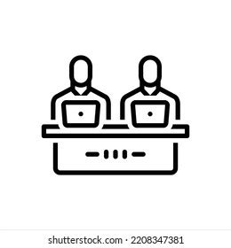 Vector Black Line Icon Staff Stock Vector (Royalty Free) 2208347381 | Shutterstock