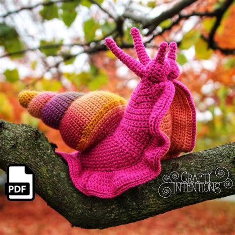 Giant Snail Amigurumi Crochet Pattern By Crafty Intentions Etsy