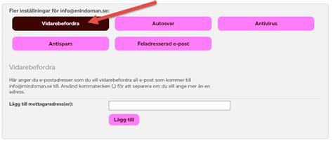 Vidarebefordra e-post - SupportWiki SE