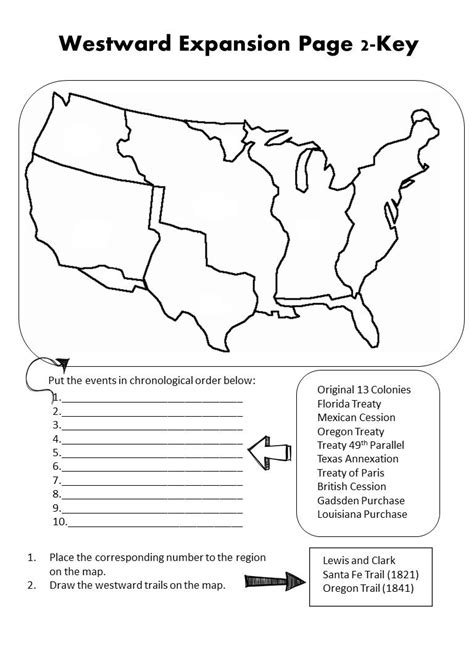 Westward Expansion Map Activities Etsy