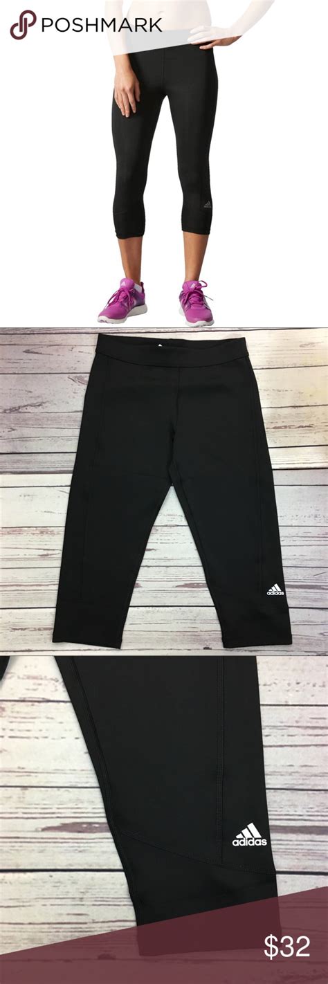 Adidas Techfit Black Athletic Capri Pant Nwt Capri Pants Pants