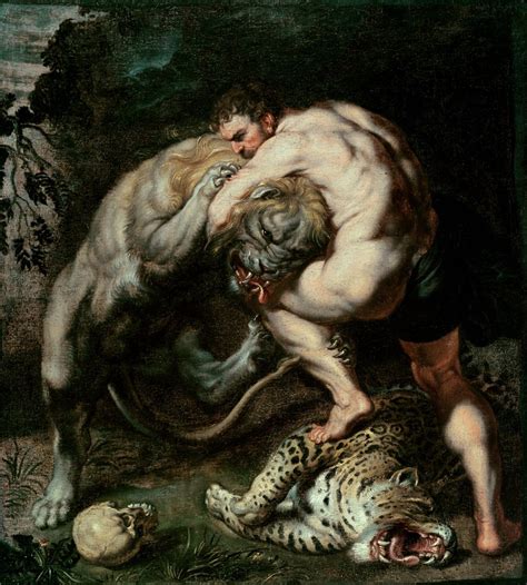 Hércules luchando contra el león de Nemea