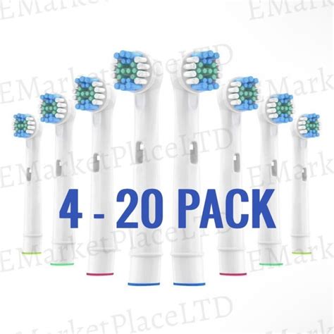 Oral B Braun Toothbrush Heads Compatible Replacement Electric 4 8 12 16 20 Pack Ebay