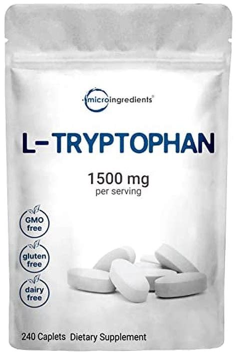 L Tryptophan Supplement Tryptophan Sleep Aid Mg Per Serving