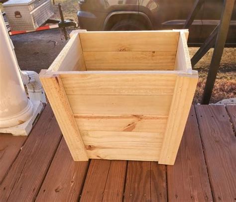 Large Pressure Treated Pine Tapered Planter Boxes Etsy Planter