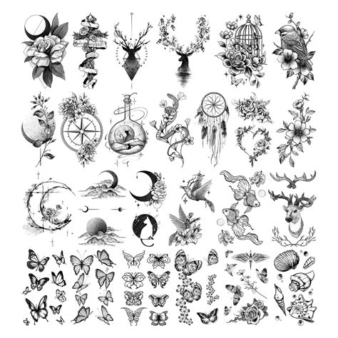 Cerlaza 72 Sheets Long Lasting Temporary Tattoos Adult Small Custom Temp Fake