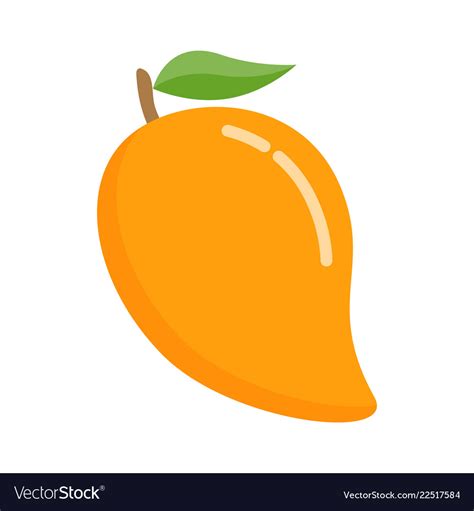 Mango In Flat Style Royalty Free Vector Image Vectorstock