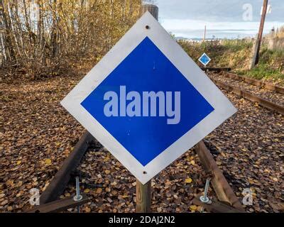 End Of Track Sign At The End Of An Abandoned Railroad Idaho Stock Photo