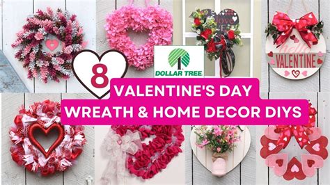 8 SWEET VALENTINE WREATHS DIY Dollar Tree TUTORIALS EASY VALENTINE S