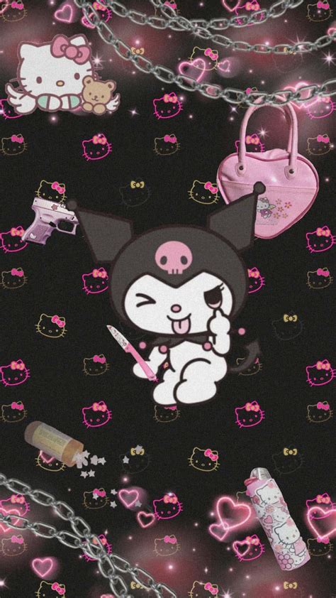 🔥 [30+] Hello Kitty And Kuromi Wallpapers | WallpaperSafari