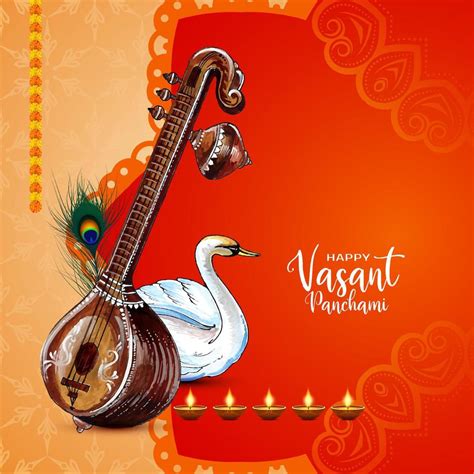 Happy Vasant Panchami Indian Traditional Festival Background