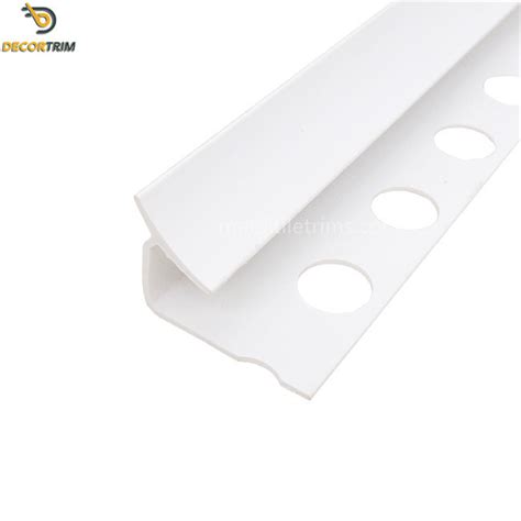 Pvc Internal Corner Tile Trim White Color For Wall Corner Decoration