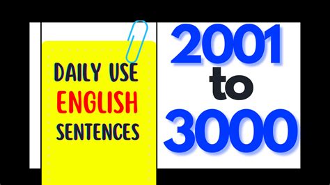 Daily Use English Sentences 2001 To 3000 English Lovers