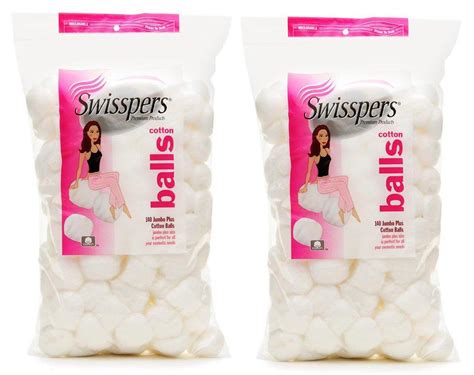 Swisspers Super Jumbo Large Cotton Balls 140 Count 2 Pack