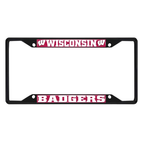 Fanmats | Wisconsin Badgers License Plate Frame - Black