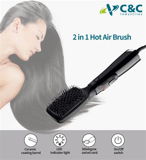 Salon Negative Ion Hot Air Blow Dryer Brush Professional Straightener Comb Electric Hair Blow