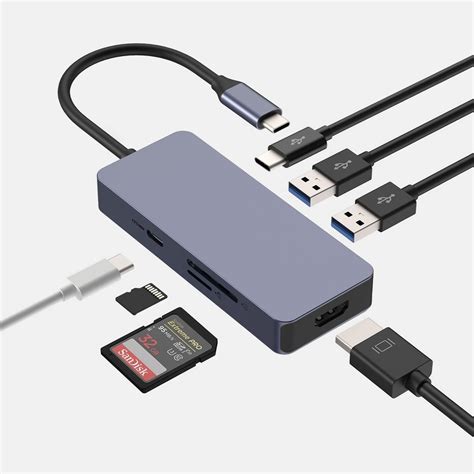 Ayclif Koncentrator Usb C Wieloportowy Adapter 7 W 1 14616915174 Oficjalne Archiwum Allegro