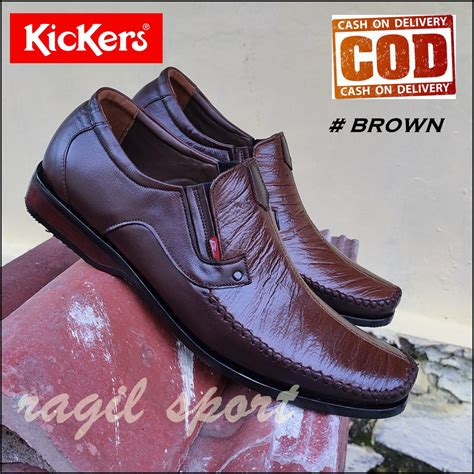 Jual Sepatu Kulit Kickers Casual Formal Santai Kantor Kuliah Kerja