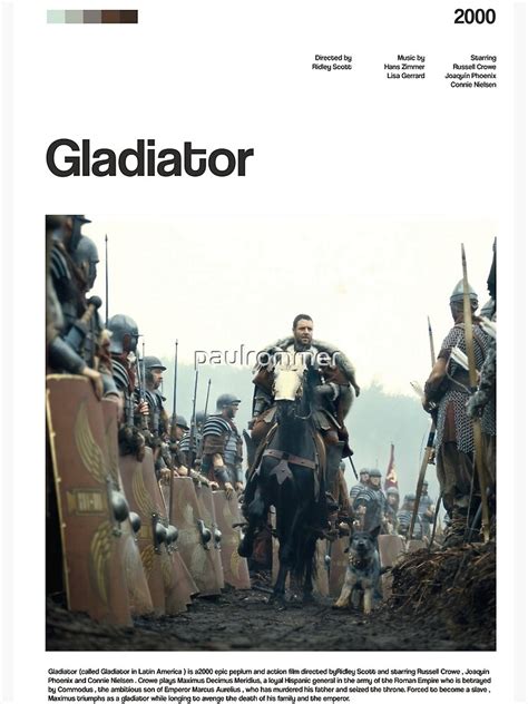 "Gladiator movie poster" Poster by paulrommer | Redbubble