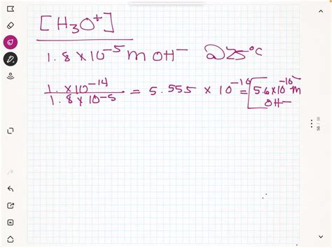 Solved Calculate The Concentration Of H3o In A Solution That Contains