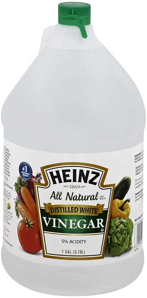 Heinz All Natural Distilled White Vinegar 5 Acidity 1 Gallon Jug Pack