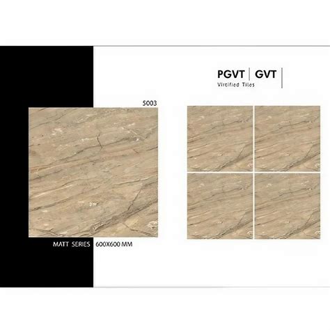 Glazed Vitrified Matte Square Shape PGVT Matt Floor Tile 600 Mm X 600