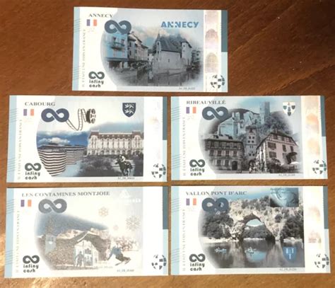 5 BILLETS INFINY Cash 2023 Pas 0 Euro Souvenir Schein Banknote